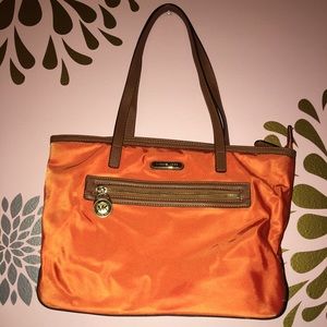 Michael Kors Kempton Burnt Orange Top Zip Tote